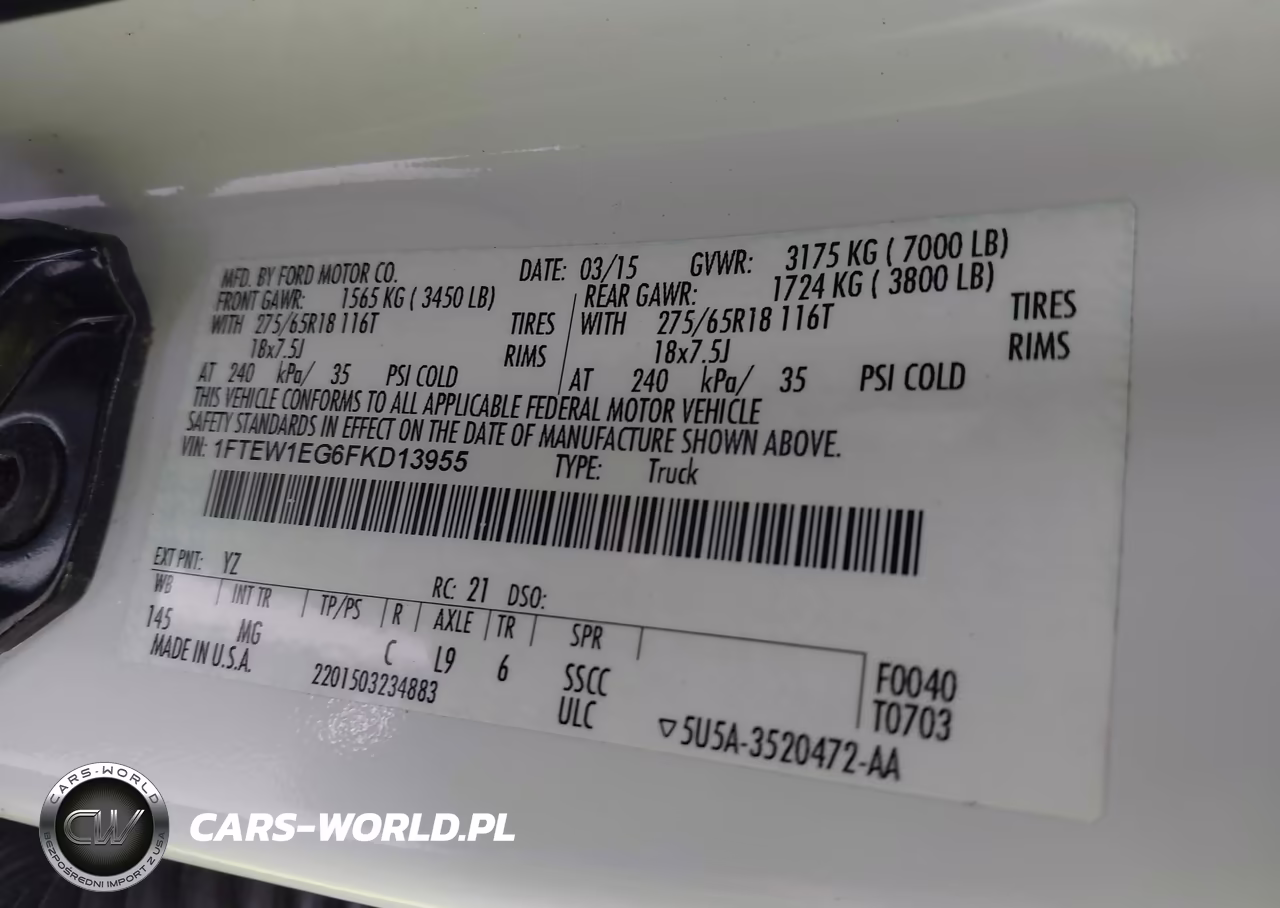2015 Ford F-150 Xlt VIN:1FTEW1EG6FKD13955 - 9