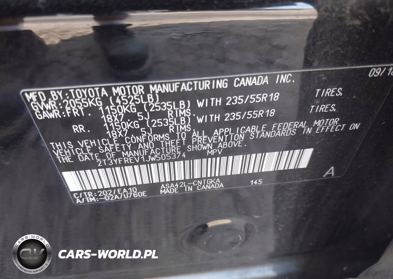 2018 Toyota Rav4 Limited VIN:2T3YFREV1JW505374 - 9