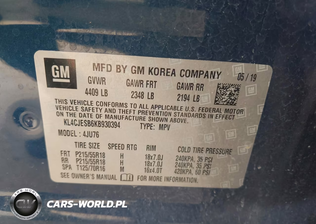 2019 Buick Encore Awd Preferred VIN:KL4CJESB6KB930394 - 9