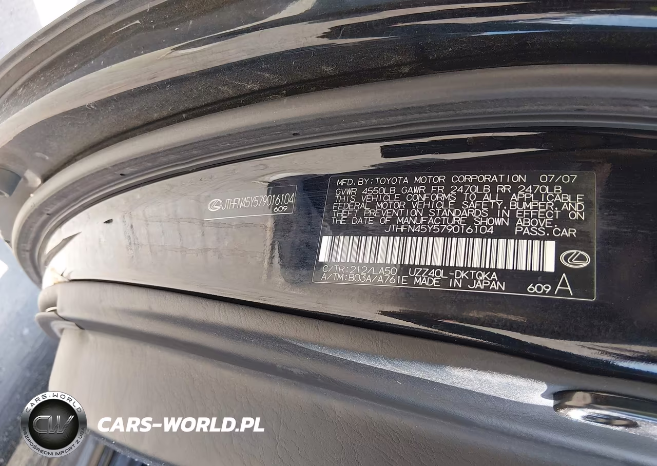 2007 Lexus Sc 430 VIN:JTHFN45Y579016104 - 9