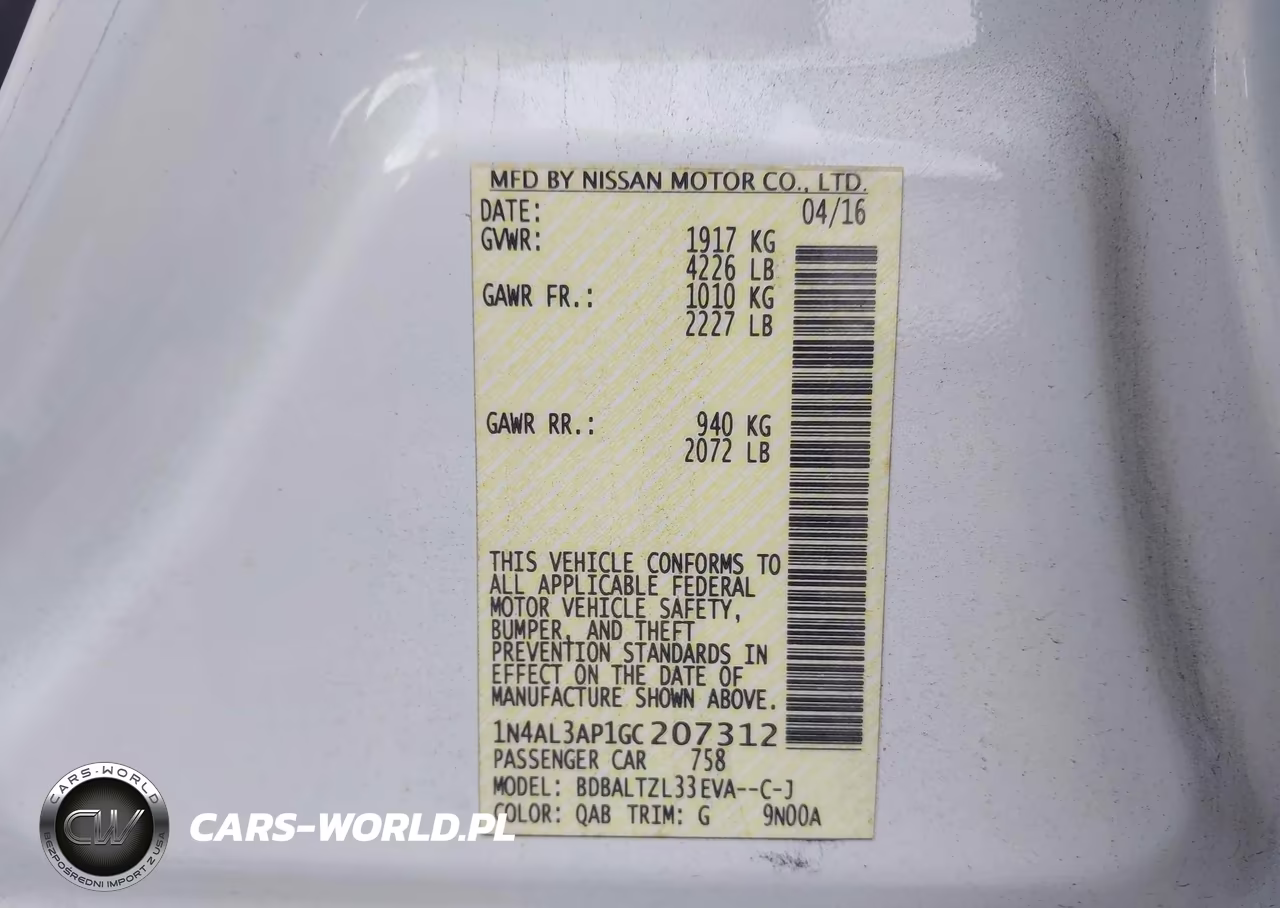 2016 Nissan Altima 2.5 Sl VIN:1N4AL3AP1GC207312 - 9