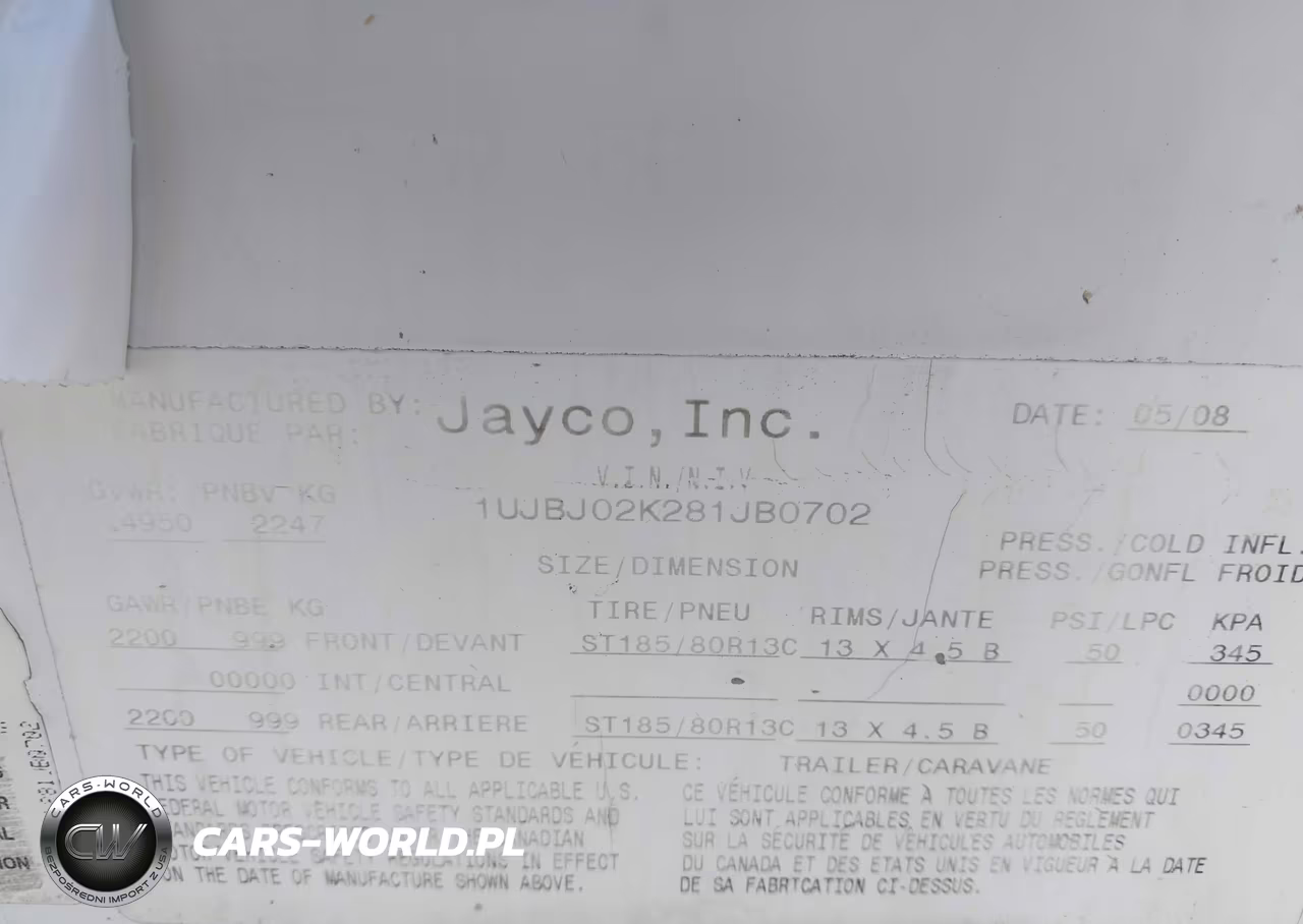 2008 Jayco Jay Feather 23B VIN:1UJBJ02K281JB0702 - 9