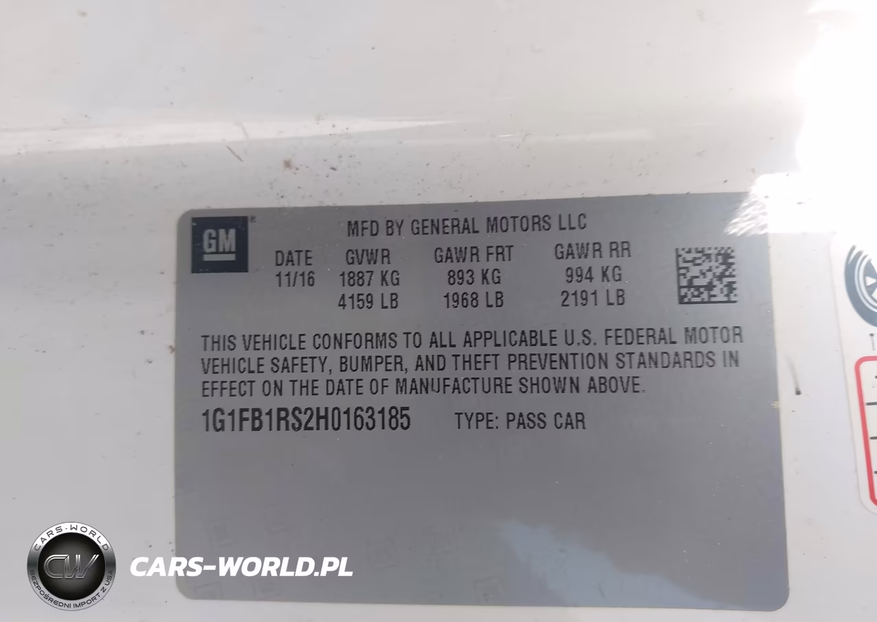 2017 Chevrolet Camaro 1Lt VIN:1G1FB1RS2H0163185 - 9