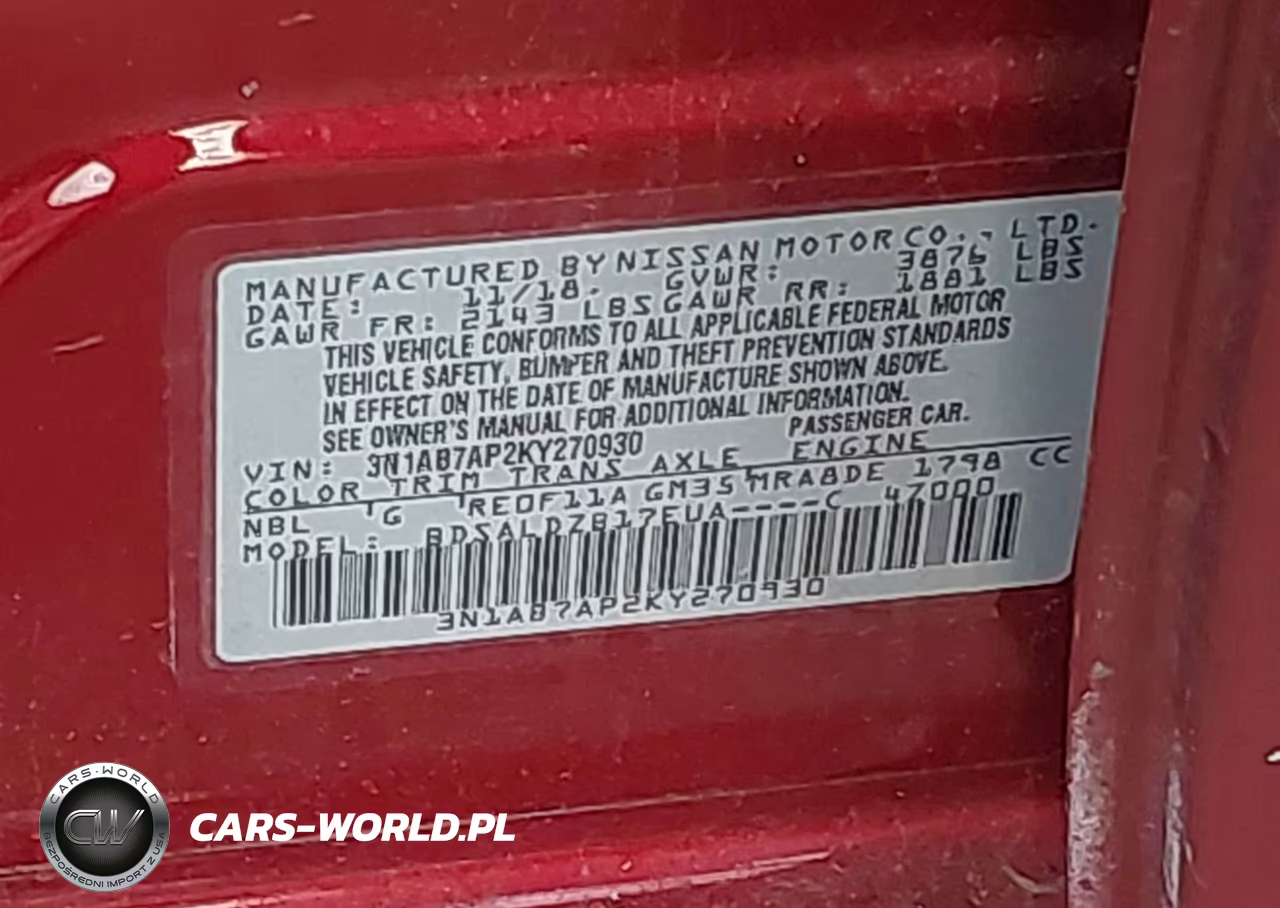 2019 Nissan Sentra Sv VIN:3N1AB7AP2KY270930 - 9