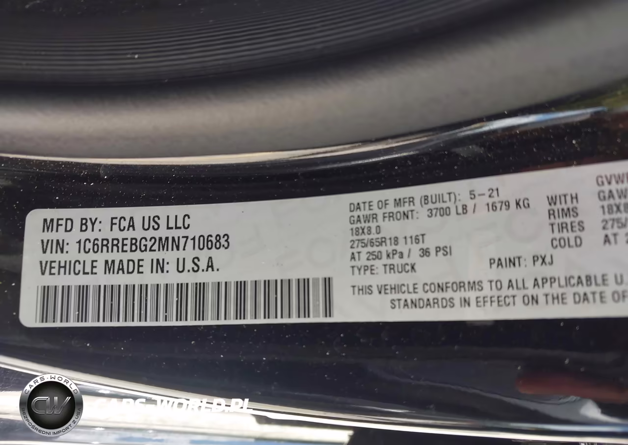 2021 Ram 1500 Big Horn 4X2 6'4 Box VIN:1C6RREBG2MN710683 - 9