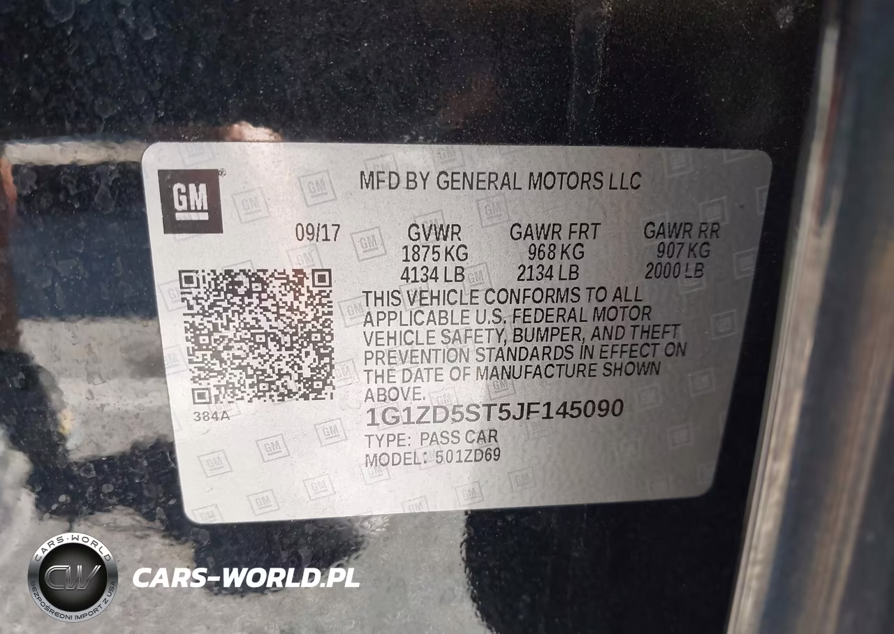 2018 Chevrolet Malibu Lt VIN:1G1ZD5ST5JF145090 - 9