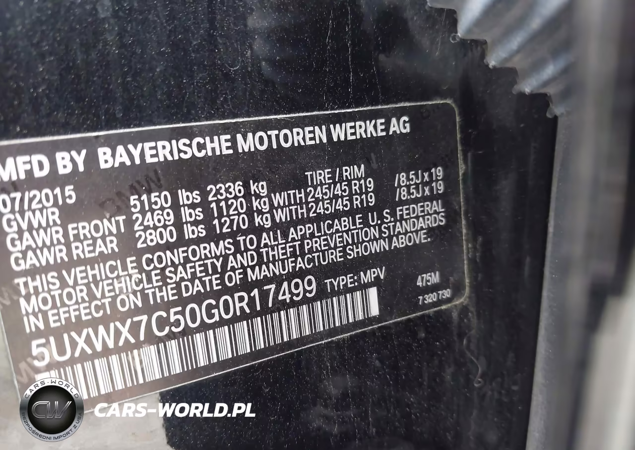 2016 BMW X3 xDrive35I VIN:5UXWX7C50G0R17499 - 9