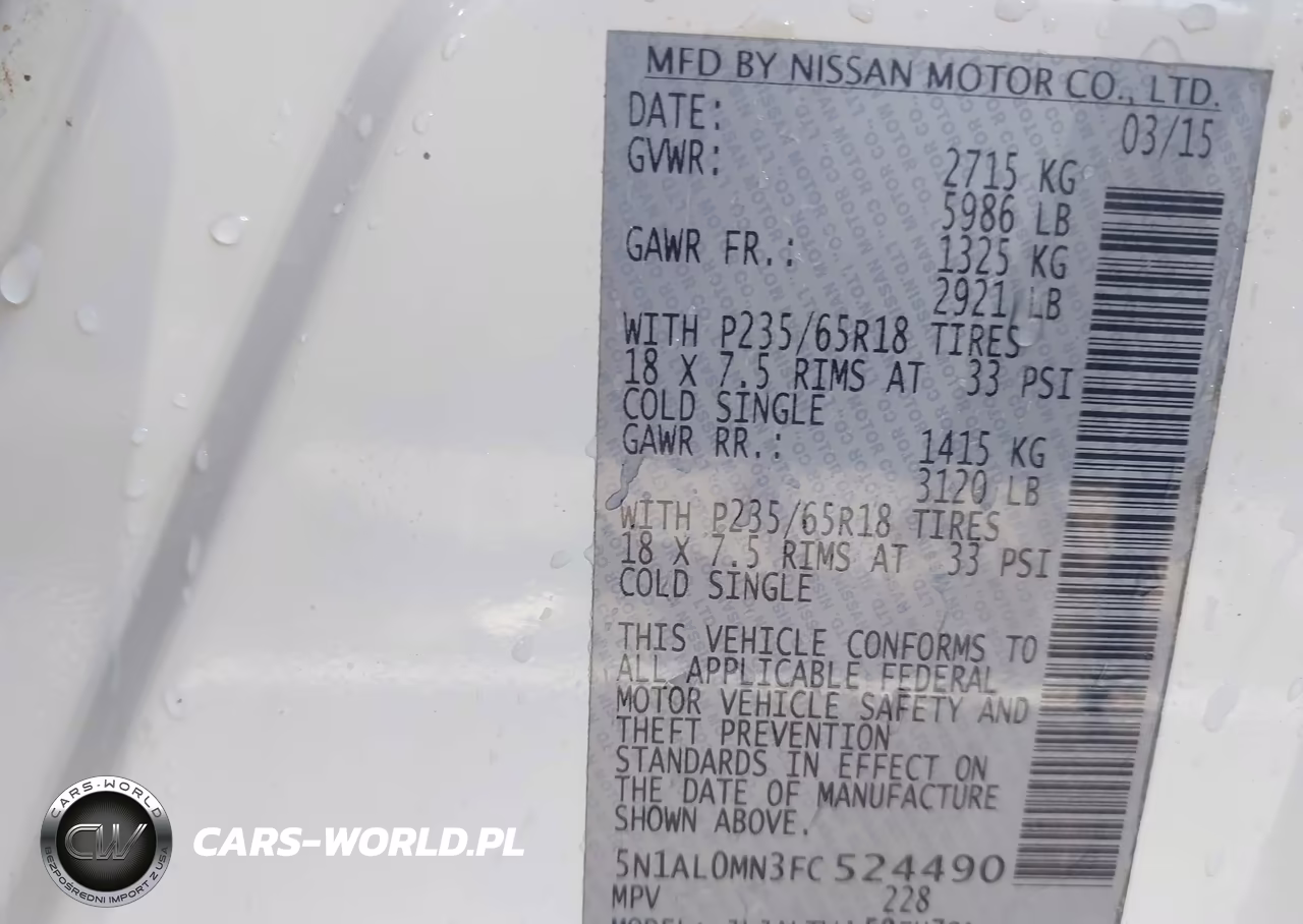 2015 Infiniti Qx60 VIN:5N1AL0MN3FC524490 - 9