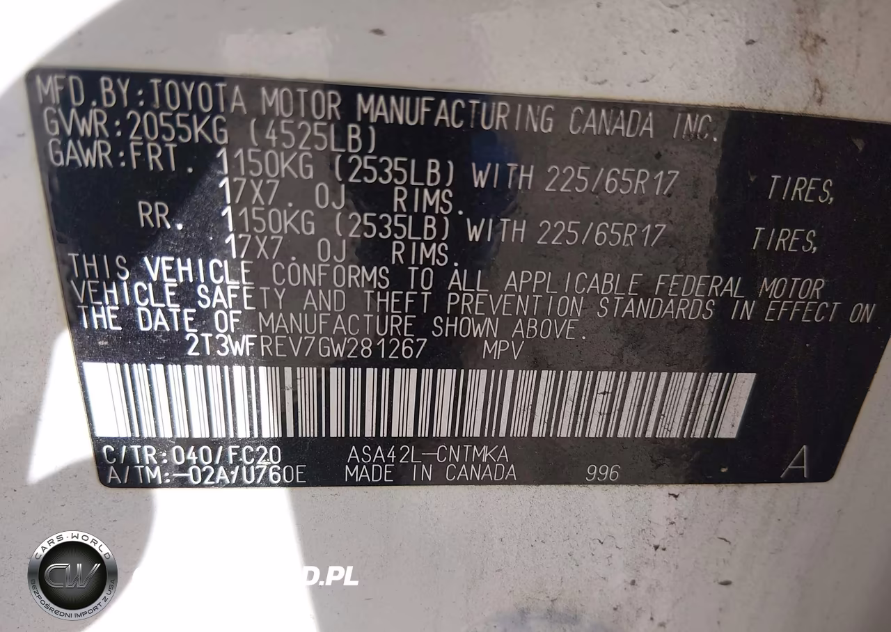 2016 Toyota Rav4 Xle VIN:2T3WFREV7GW281267 - 9