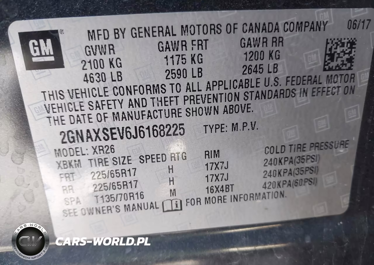 2018 Chevrolet Equinox Lt VIN:2GNAXSEV6J6168225 - 9