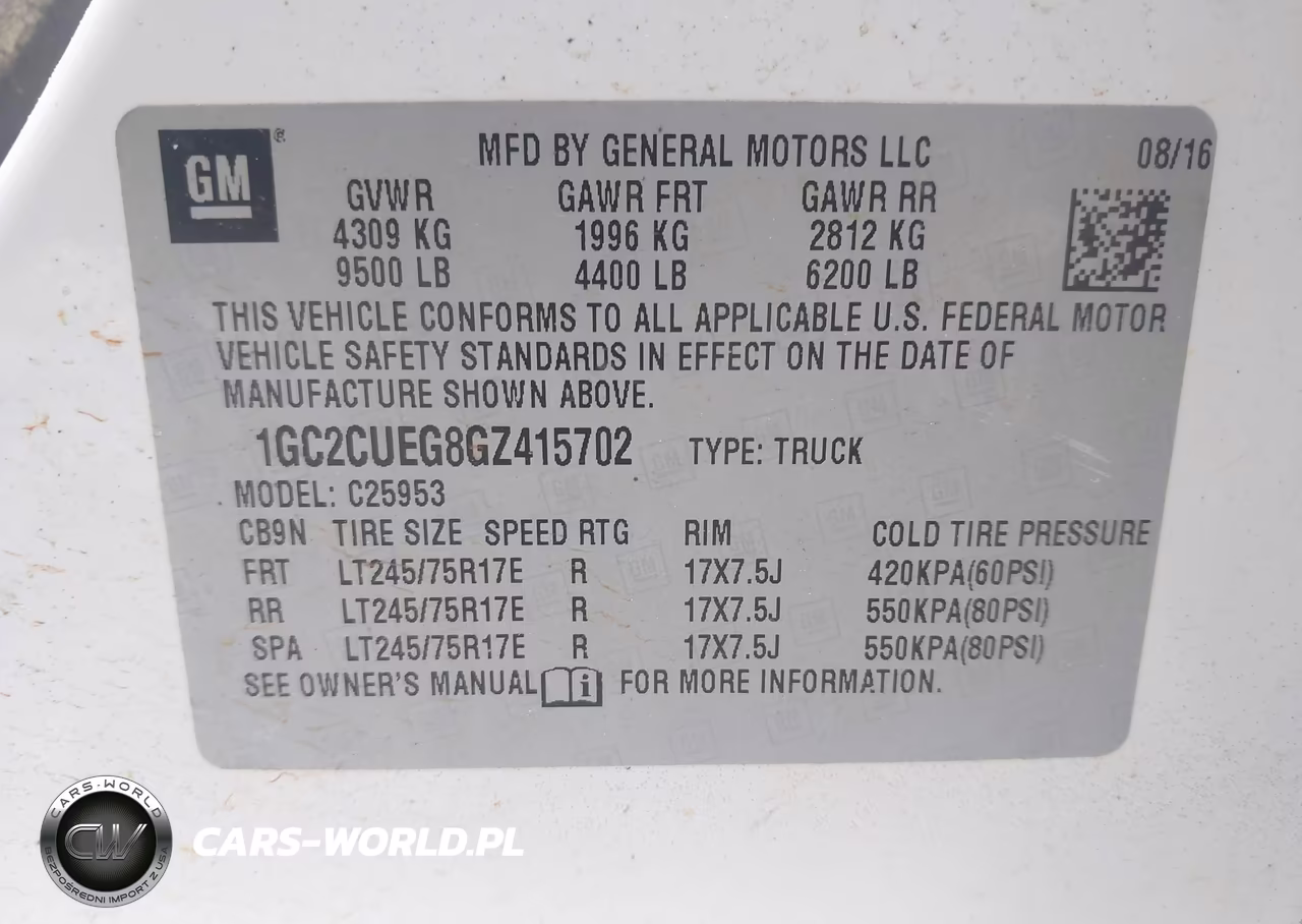 2016 Chevrolet Silverado 2500Hd Wt VIN:1GC2CUEG8GZ415702 - 9