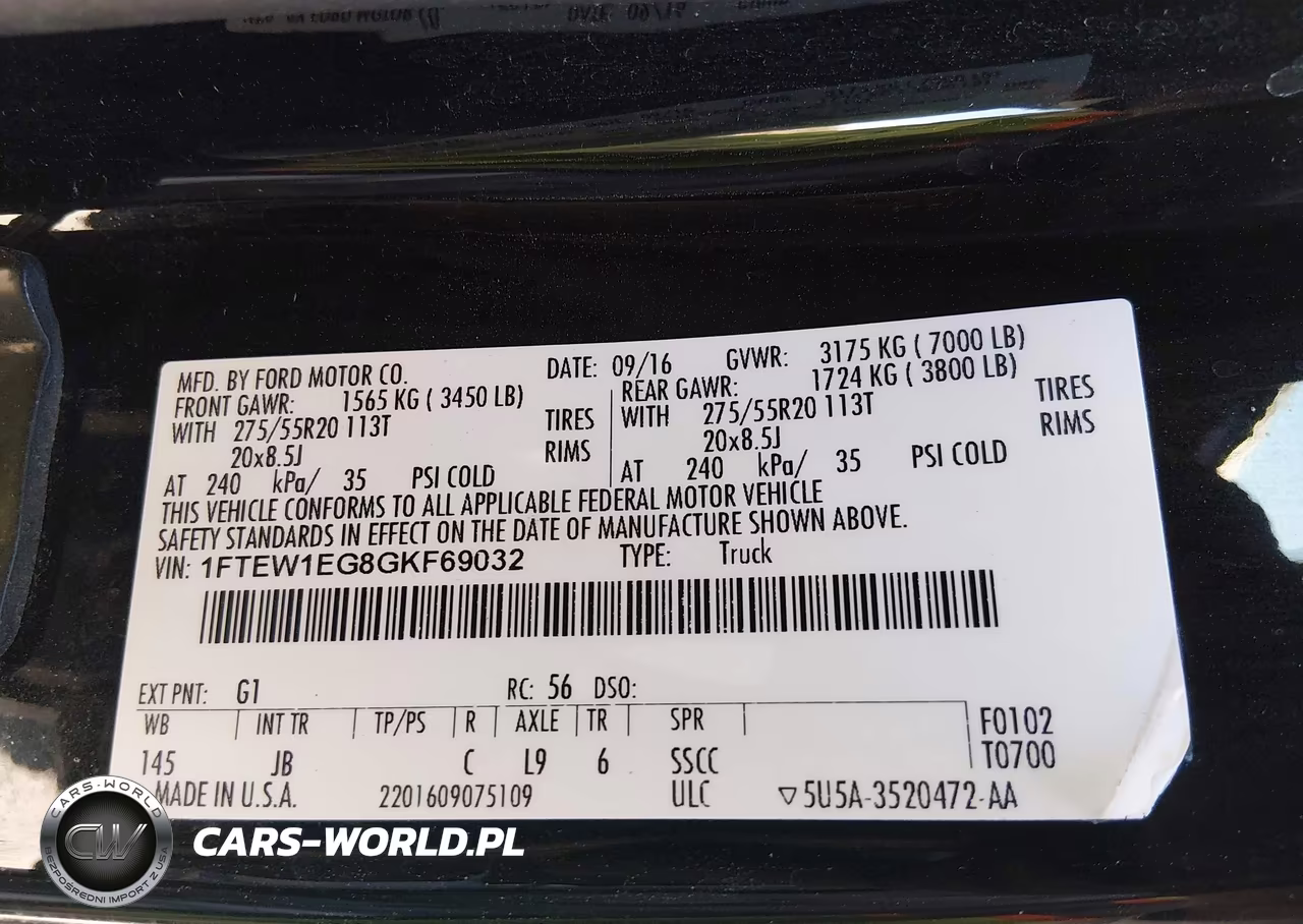2016 Ford F-150 Xlt VIN:1FTEW1EG8GKF69032 - 9