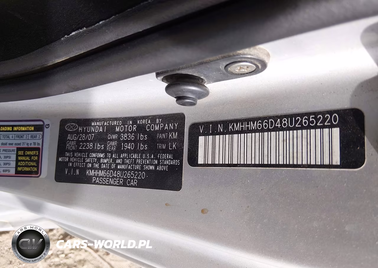 2008 Hyundai Tiburon Gs VIN:KMHHM66D48U265220 - 9