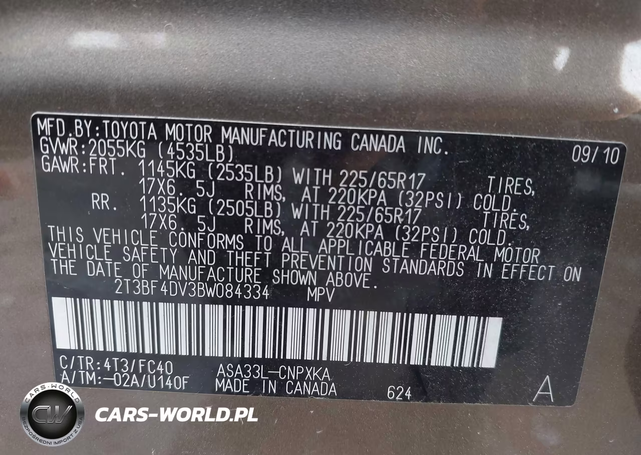 2011 Toyota Rav4 VIN:2T3BF4DV3BW084334 - 9