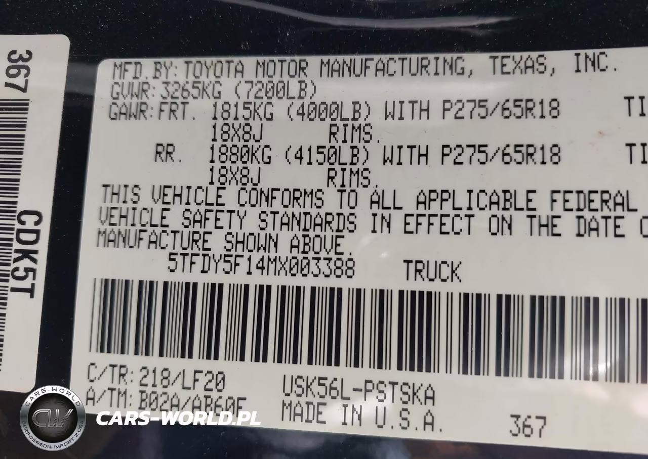 2021 Toyota Tundra Trd Pro VIN:5TFDY5F14MX003388 - 9