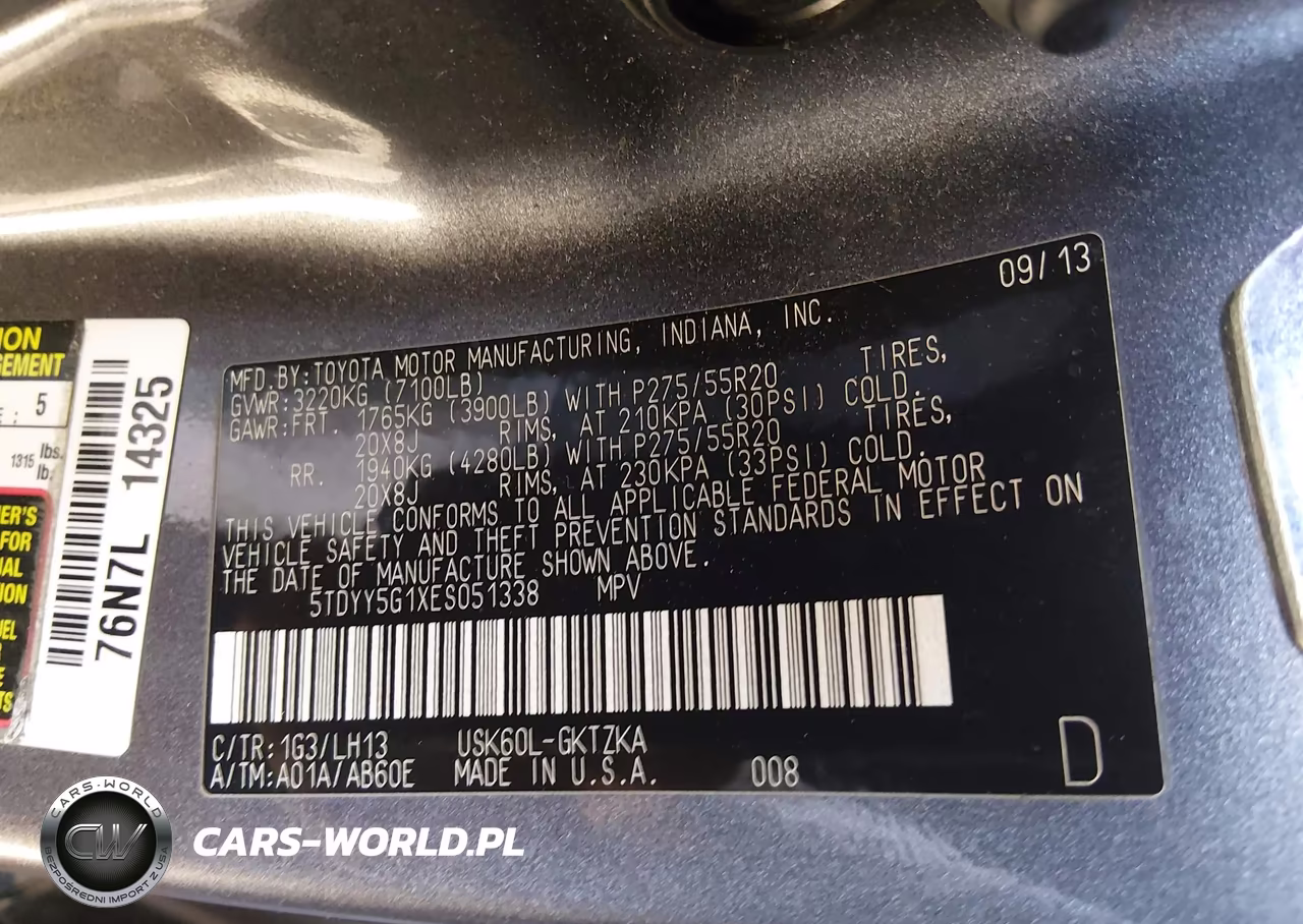 2014 Toyota Sequoia Platinum 5.7L V8 VIN:5TDYY5G1XES051338 - 9