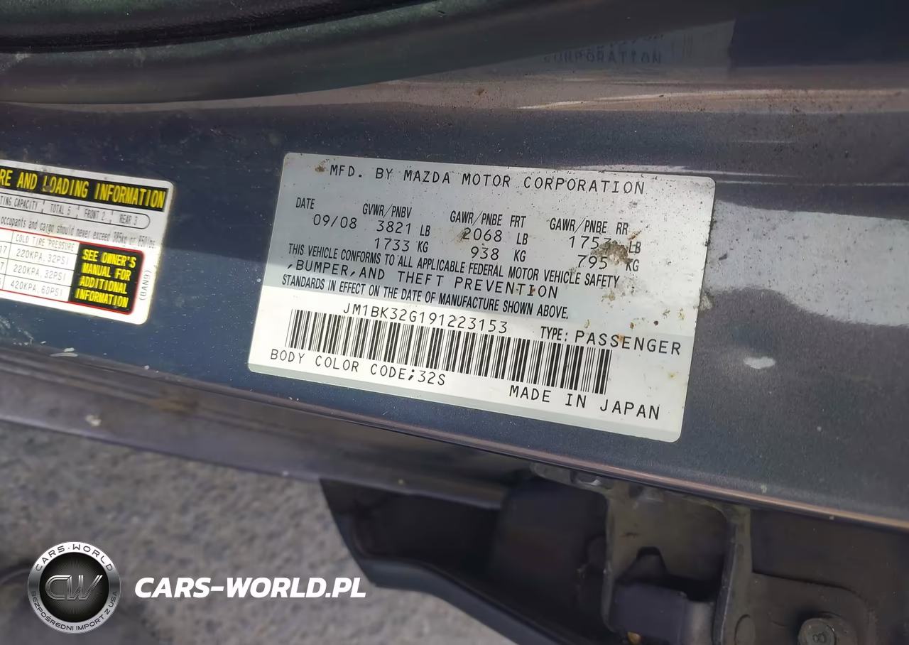 2009 Mazda Mazda3 I VIN:JM1BK32G191223153 - 9