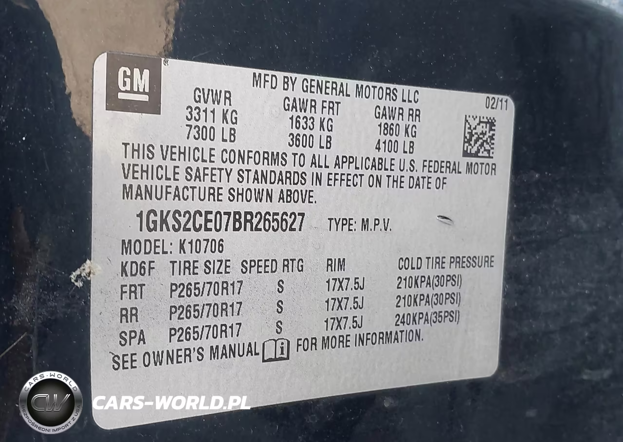 2011 GMC Yukon Slt VIN:1GKS2CE07BR265627 - 9
