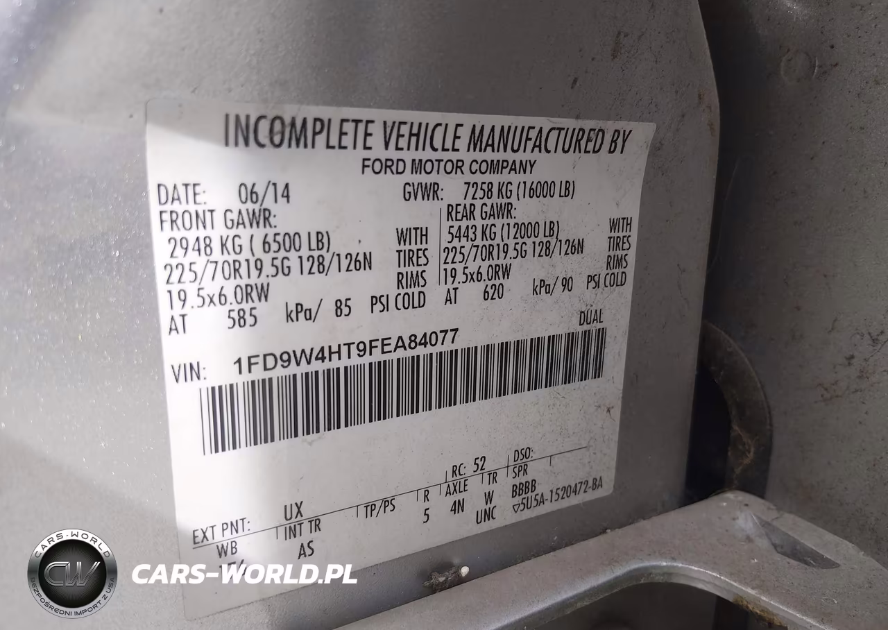 2015 Ford F-450 Chassis Xl VIN:1FD9W4HT9FEA84077 - 9