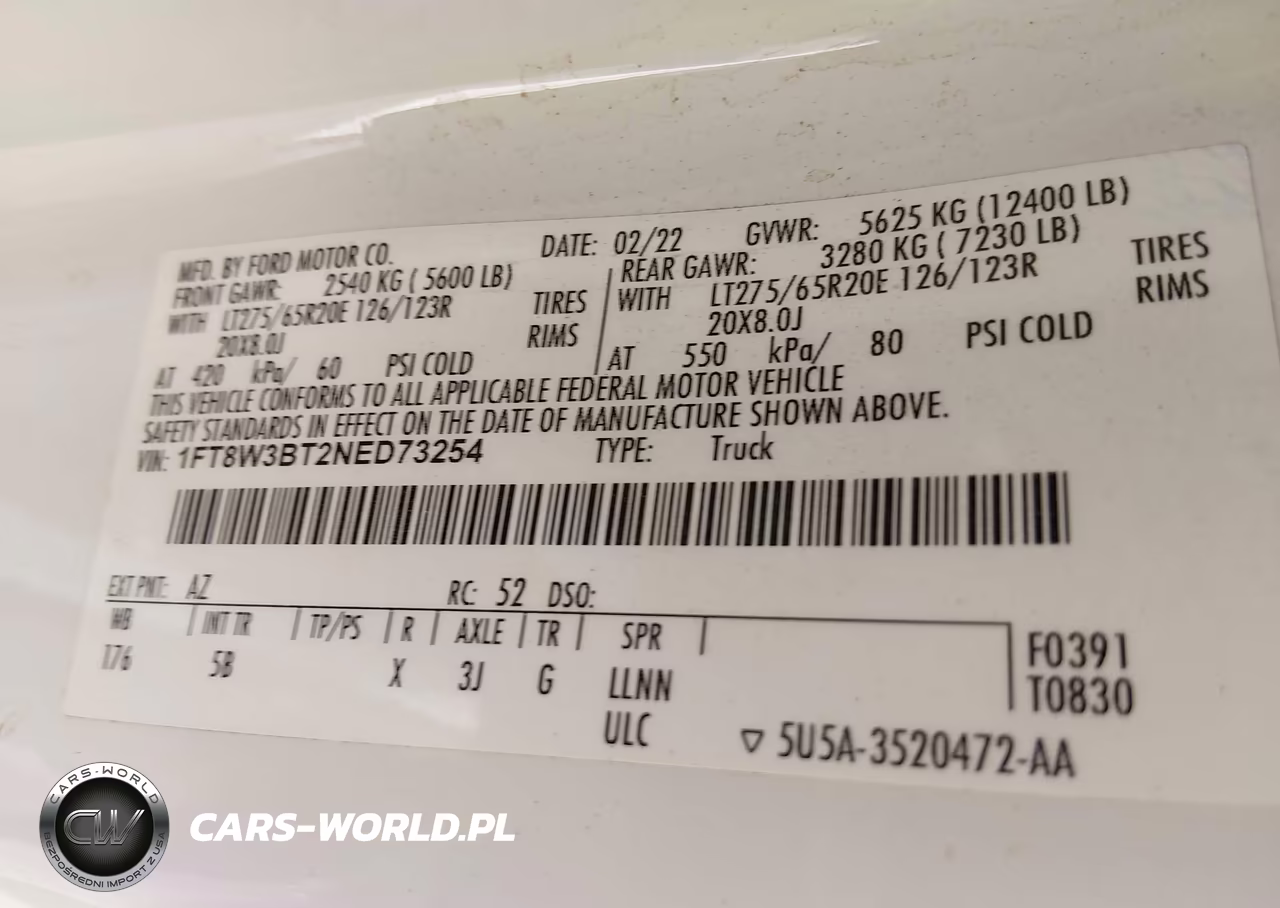 2022 Ford F-350 Lariat VIN:1FT8W3BT2NED73254 - 9