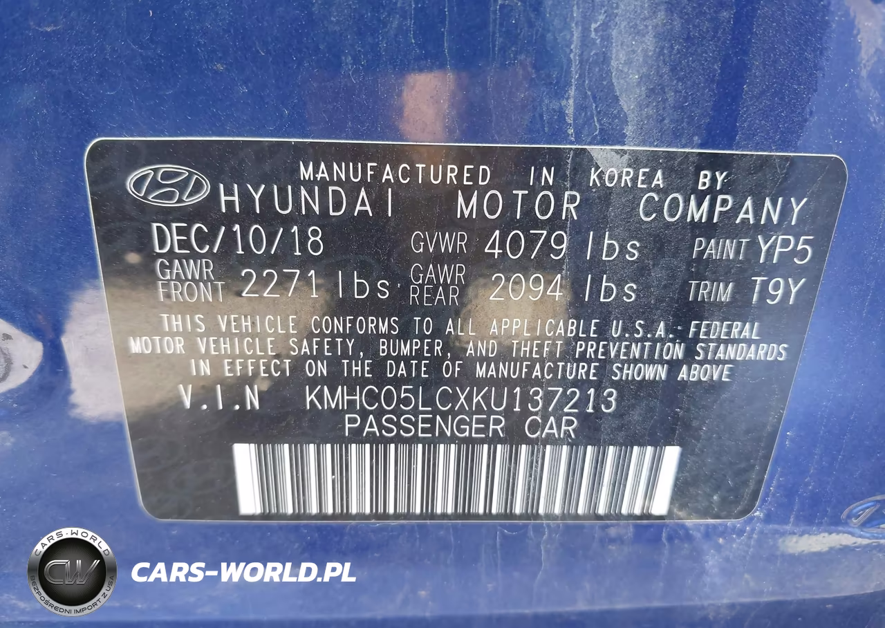 2019 Hyundai Ioniq Hybrid Limited VIN:KMHC05LCXKU137213 - 9