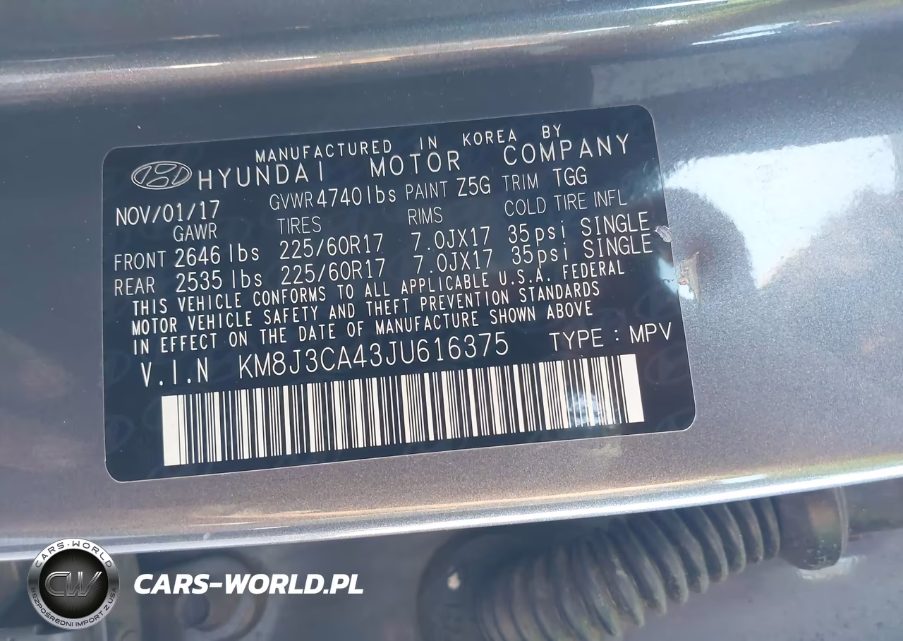 2018 Hyundai Tucson Sel VIN:KM8J3CA43JU616375 - 9
