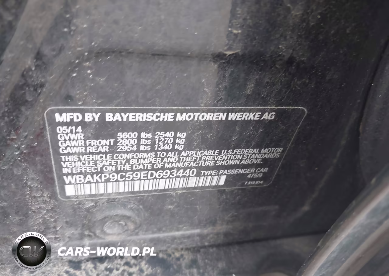 2014 BMW 550 Xi VIN:WBAKP9C59ED693440 - 9