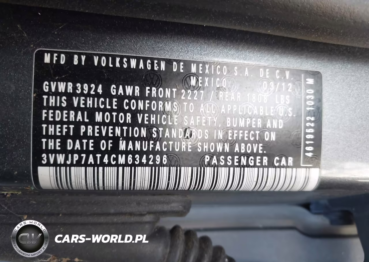 2012 Volkswagen Beetle 2.5L VIN:3VWJP7AT4CM634296 - 9
