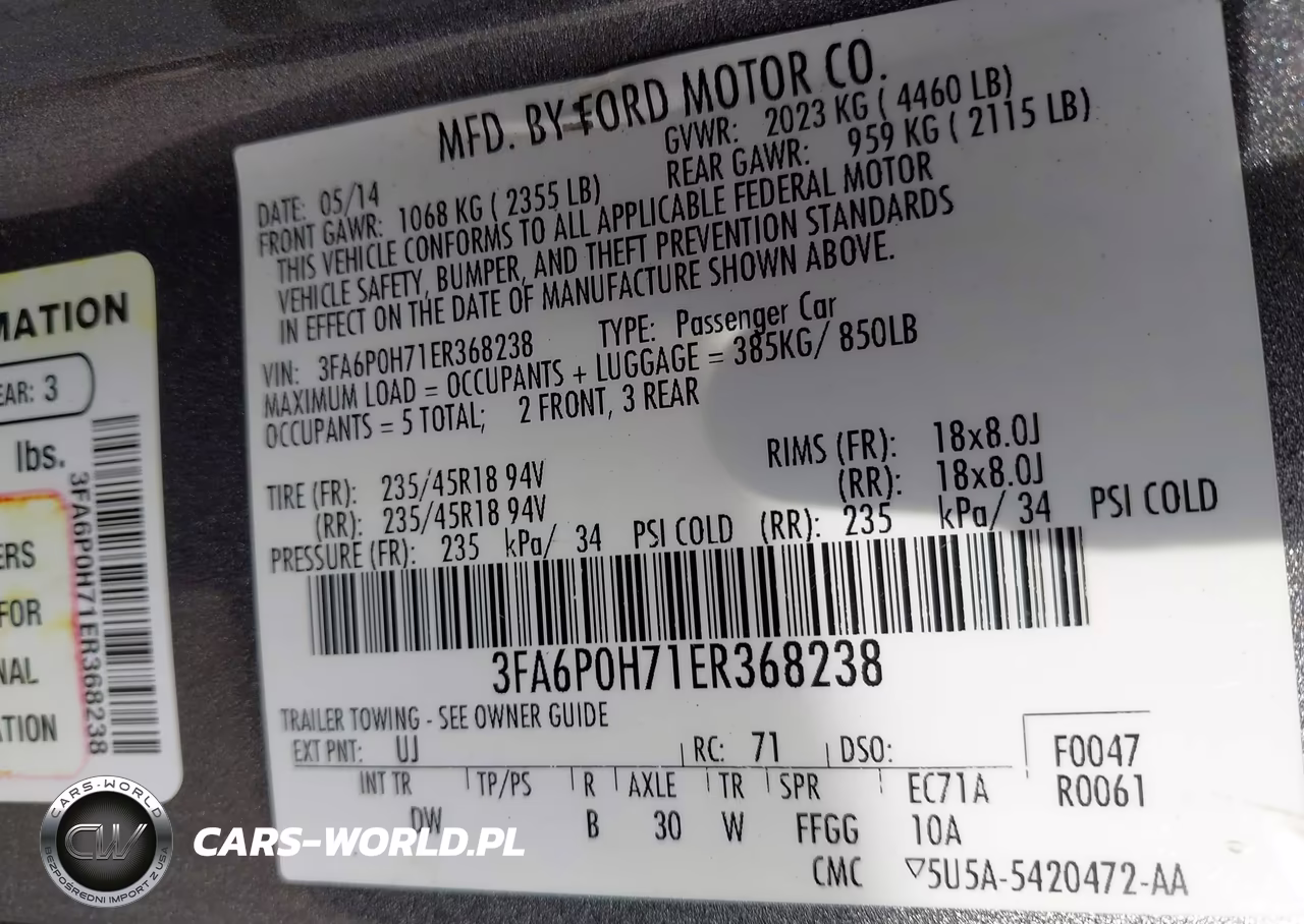 2014 Ford Fusion Se VIN:3FA6P0H71ER368238 - 9