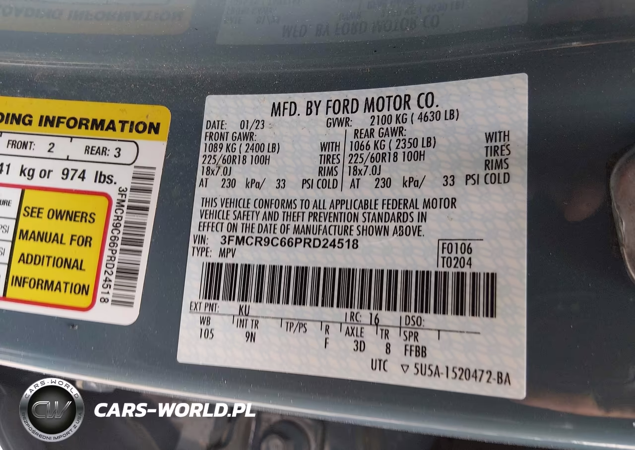 2023 Ford Bronco Sport Outer Banks VIN:3FMCR9C66PRD24518 - 9