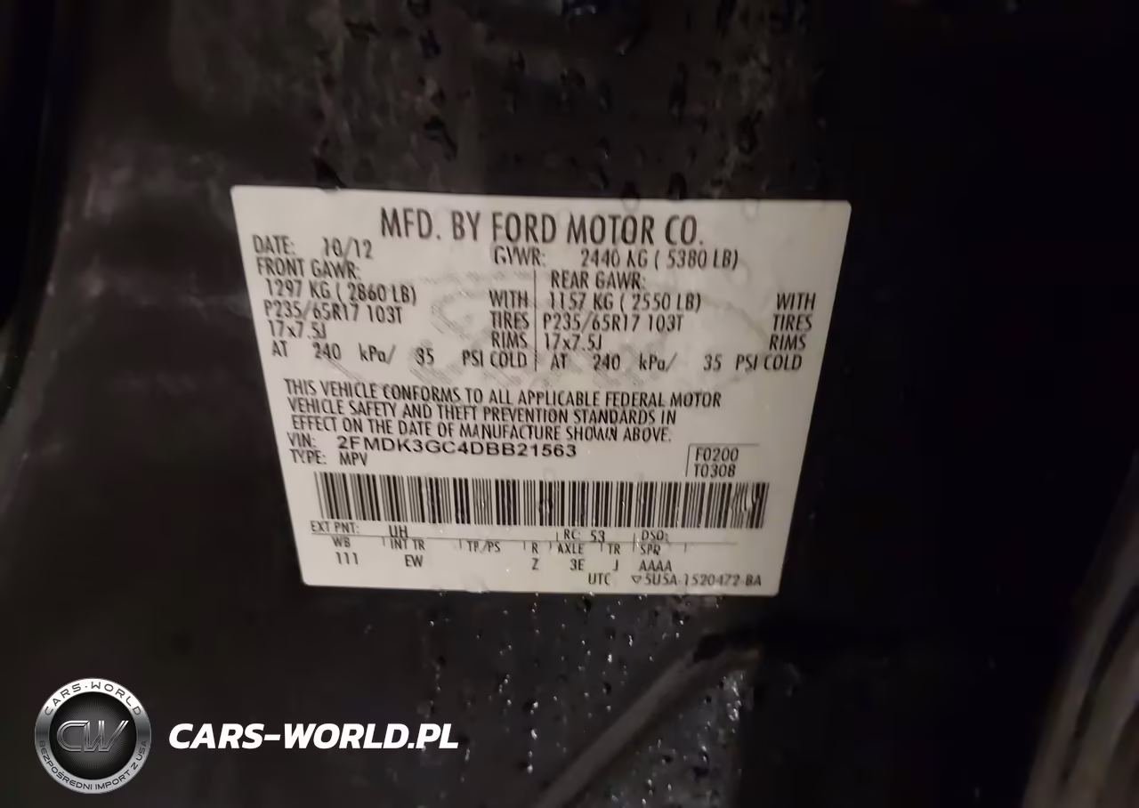 2013 Ford Edge Se VIN:2FMDK3GC4DBB21563 - 9