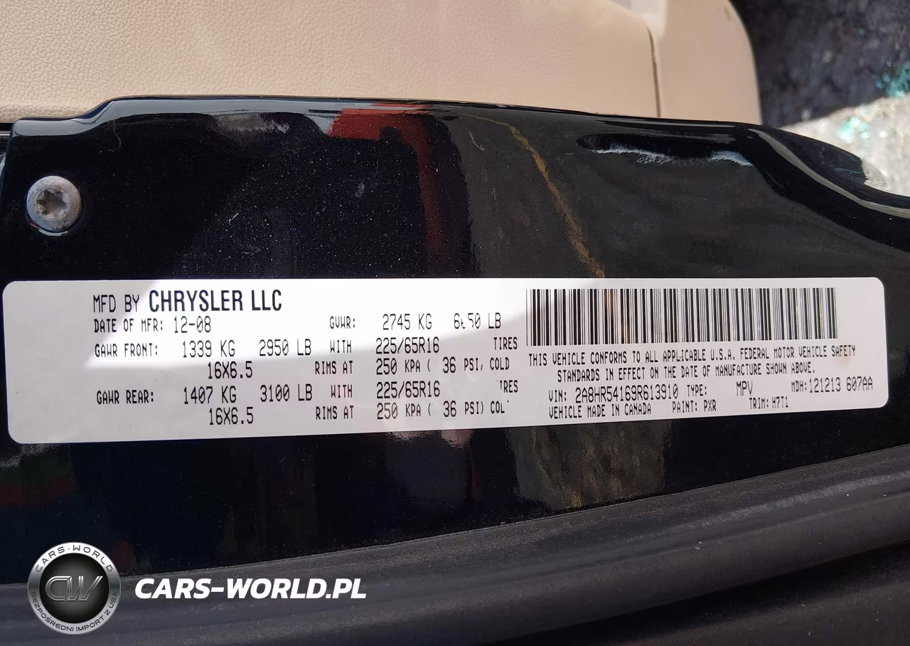 2009 Chrysler Town & Country Touring VIN:2A8HR54169R613910 - 9