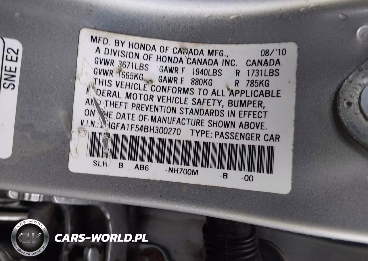 2011 Honda Civic Lx VIN:2HGFA1F54BH300270 - 9