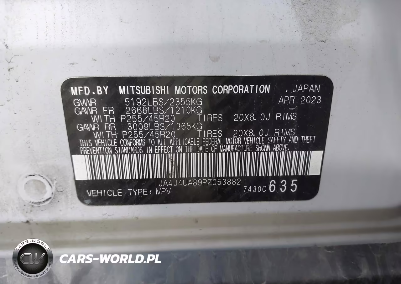 2023 Mitsubishi Outlander Ralliart S-Awc-Se 2.5 S-Awc-Se Black Edition S-Awc-Se Special Editiont S-Awc VIN:JA4J4UA89PZ053882 - 9