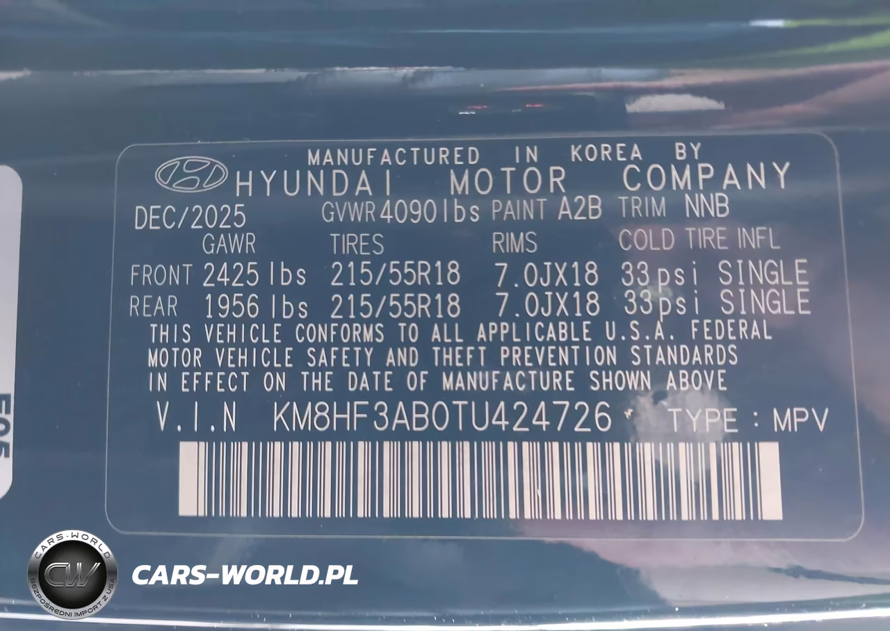 2026 Hyundai Kona Sel Sport VIN:KM8HF3AB0TU424726 - 9