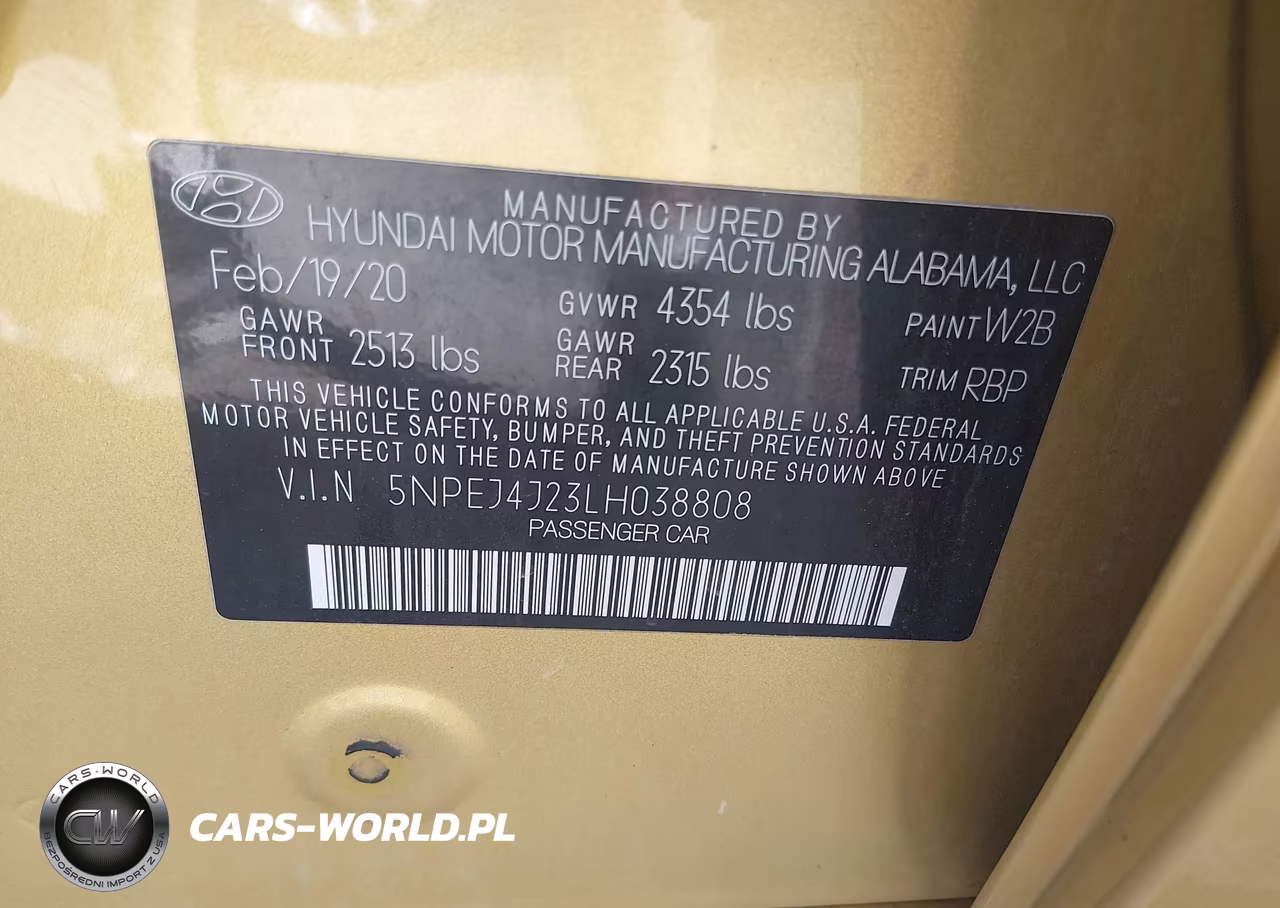 2020 Hyundai Sonata Sel Plus VIN:5NPEJ4J23LH038808 - 9