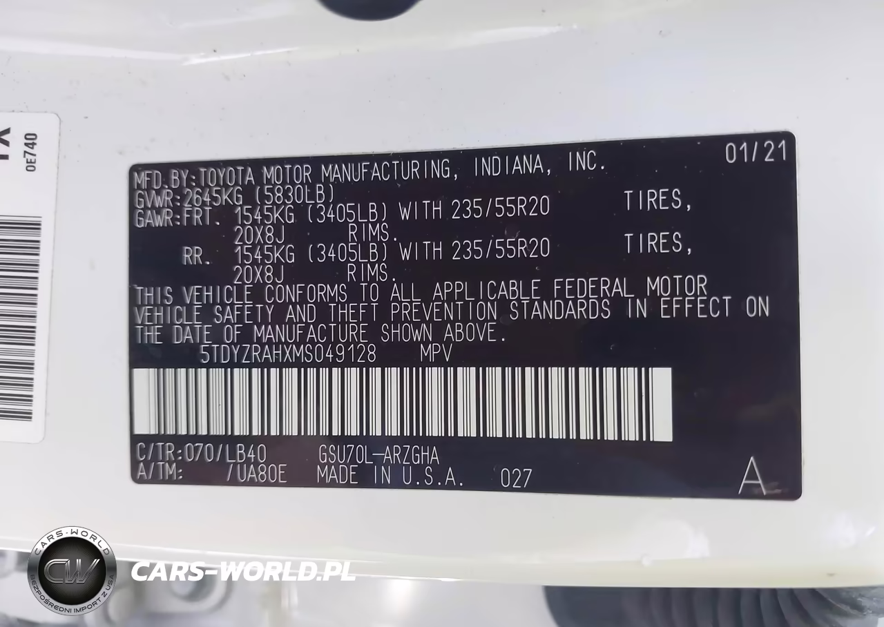 2021 Toyota Highlander Limited VIN:5TDYZRAHXMS049128 - 9