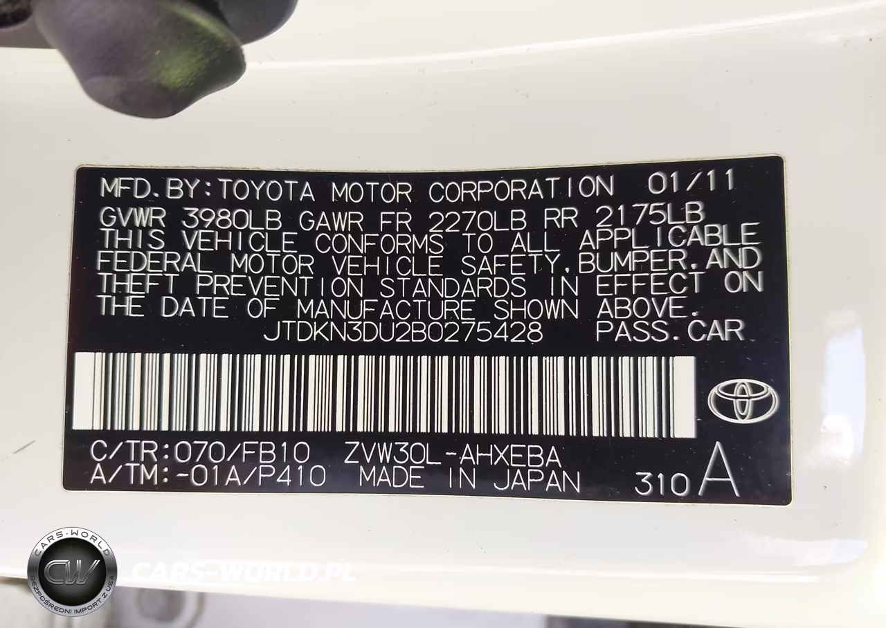 2011 Toyota Prius Two VIN:JTDKN3DU2B0275428 - 9