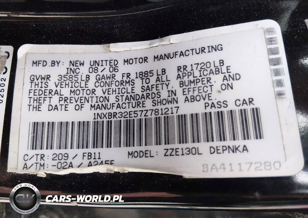 2007 Toyota Corolla Le VIN:1NXBR32E57Z781217 - 9