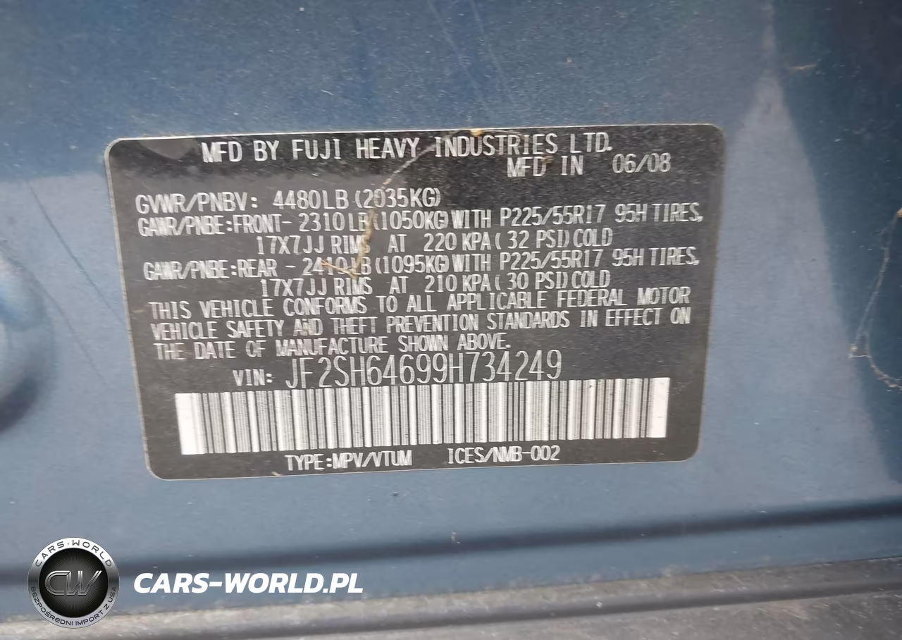 2009 Subaru Forester 2.5X Limited VIN:JF2SH64699H734249 - 9