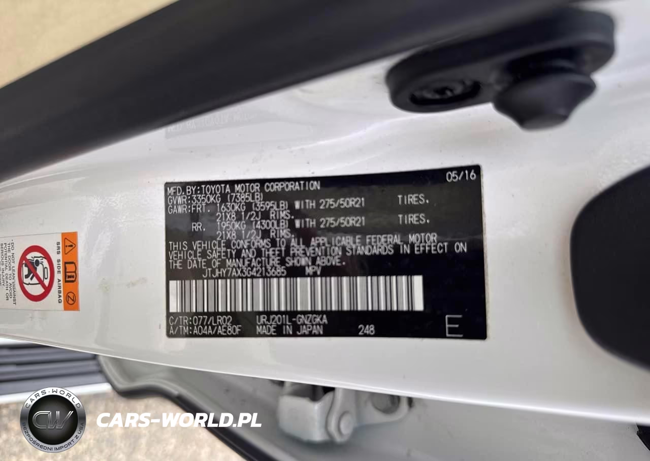 2016 Lexus Lx 570 VIN:JTJHY7AX3G4213685 - 9