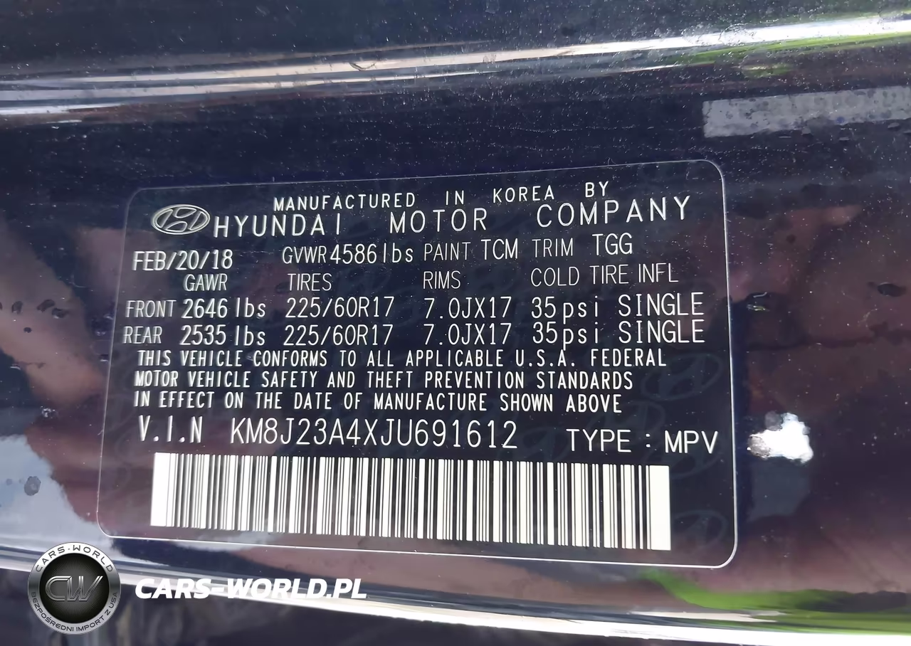 2018 Hyundai Tucson Se VIN:KM8J23A4XJU691612 - 9
