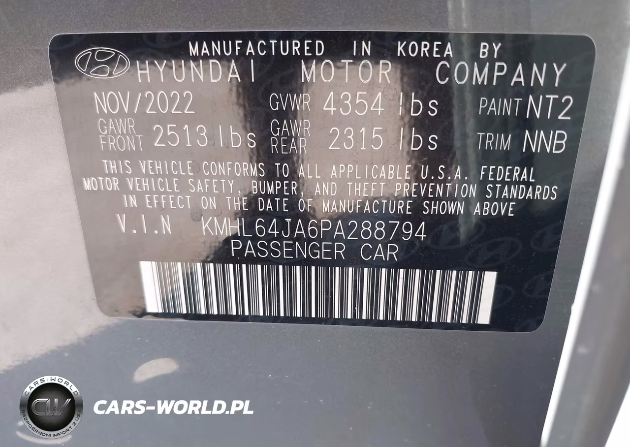 2023 Hyundai Sonata Sel VIN:KMHL64JA6PA288794 - 9
