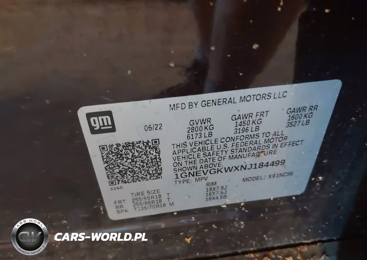 2022 Chevrolet Traverse Awd Lt Cloth VIN:1GNEVGKWXNJ184499 - 9
