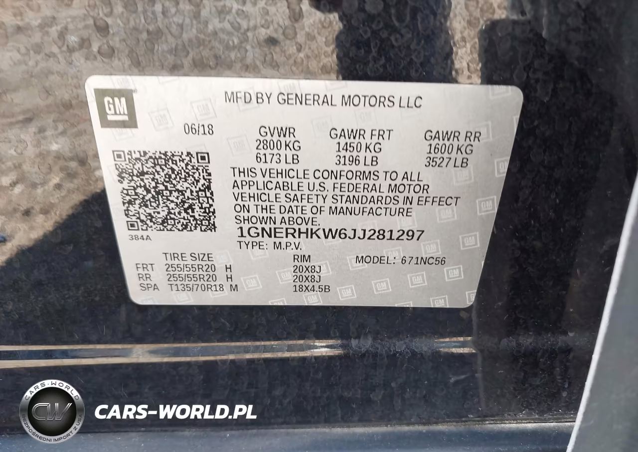 2018 Chevrolet Traverse 3Lt VIN:1GNERHKW6JJ281297 - 9