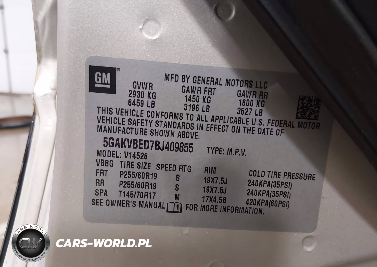 2011 Buick Enclave 1Xl VIN:5GAKVBED7BJ409855 - 9