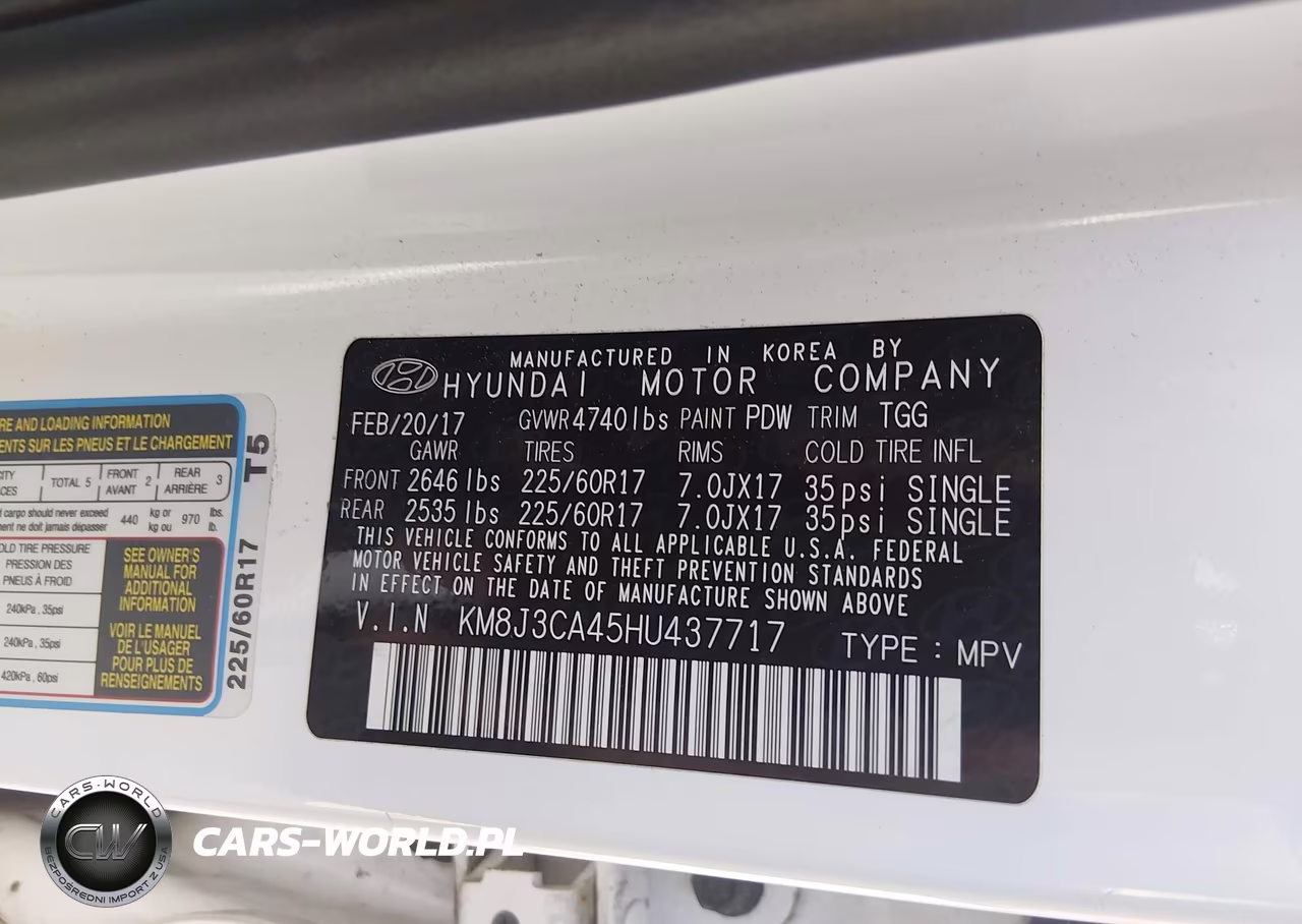 2017 Hyundai Tucson Se VIN:KM8J3CA45HU437717 - 9