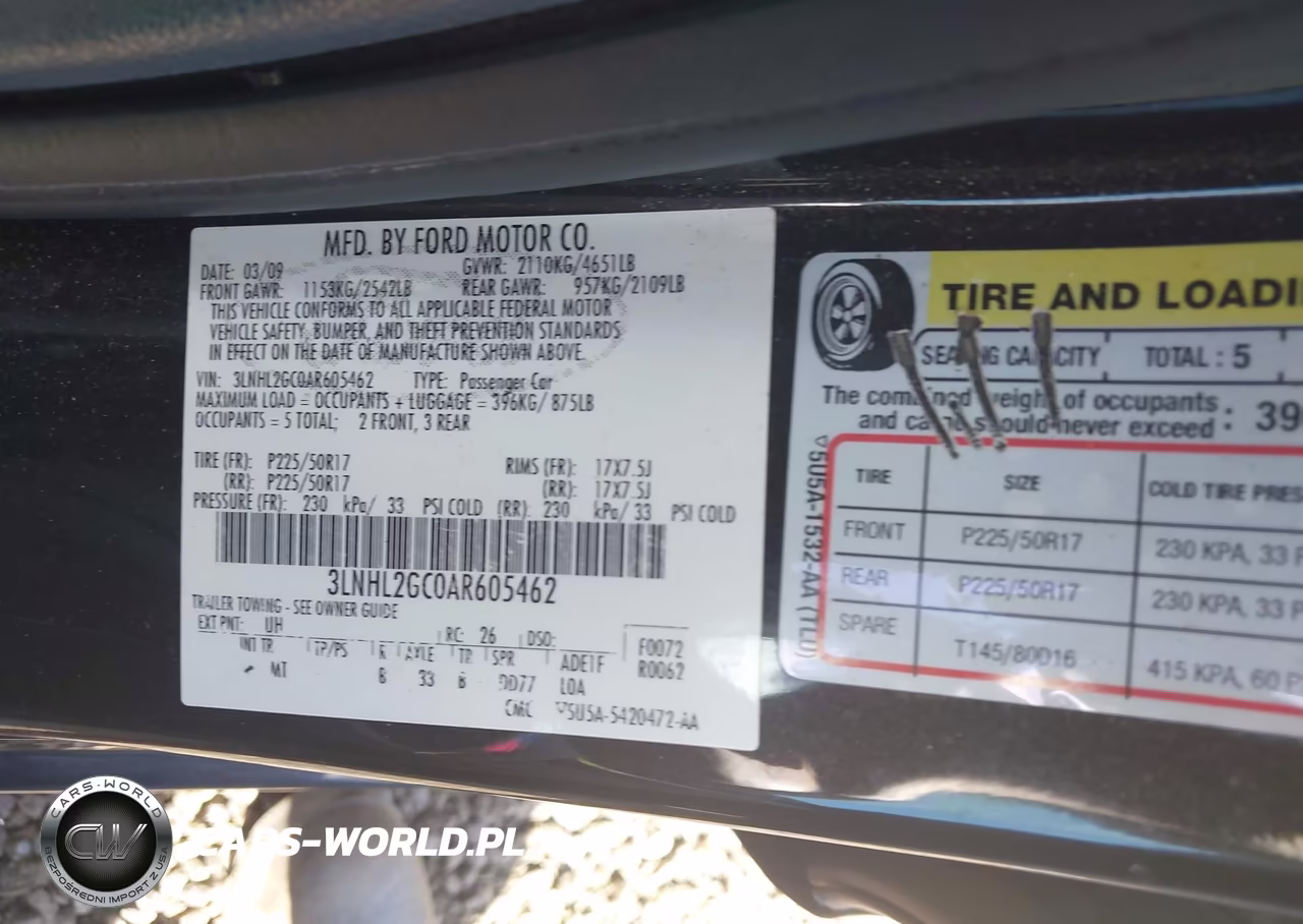 2010 Lincoln Mkz VIN:3LNHL2GC0AR605462 - 9