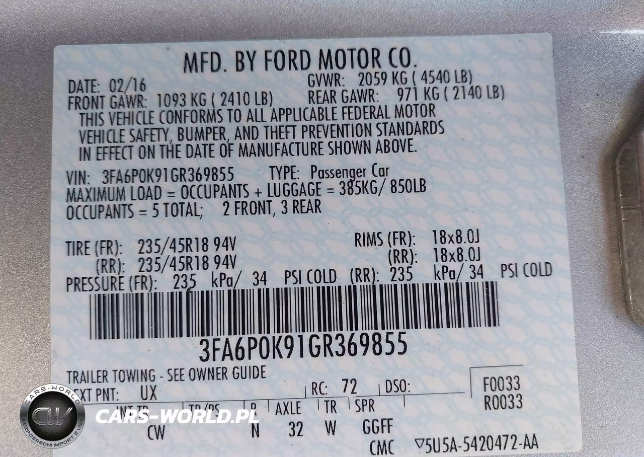 2016 Ford Fusion Titanium VIN:3FA6P0K91GR369855 - 9