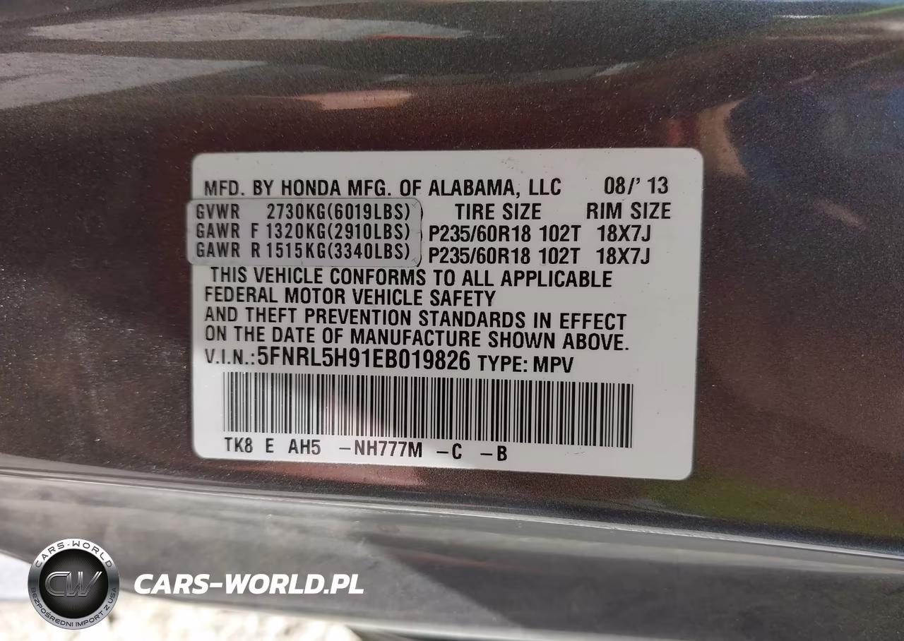 2014 Honda Odyssey Touring-Touring Elite VIN:5FNRL5H91EB019826 - 9